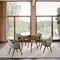Armen Living Arcadia and Renzo 42" Round Charcoal and Walnut Wood 5 Piece Dining Set SETARDI5REWACH42 - alternate 8